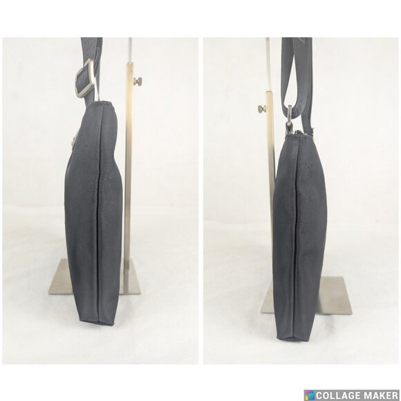 Authentic Unisex Longchamp Shoulder Bag Black Nylon/Leather Bag - FAST SHIPPING - Picture 6 of 10